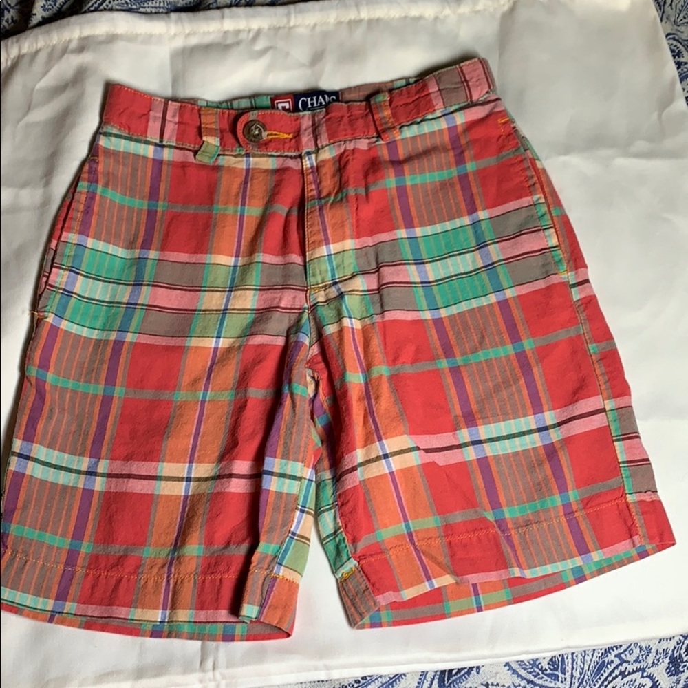 Chaps cotton plaid shorts for boy size 4